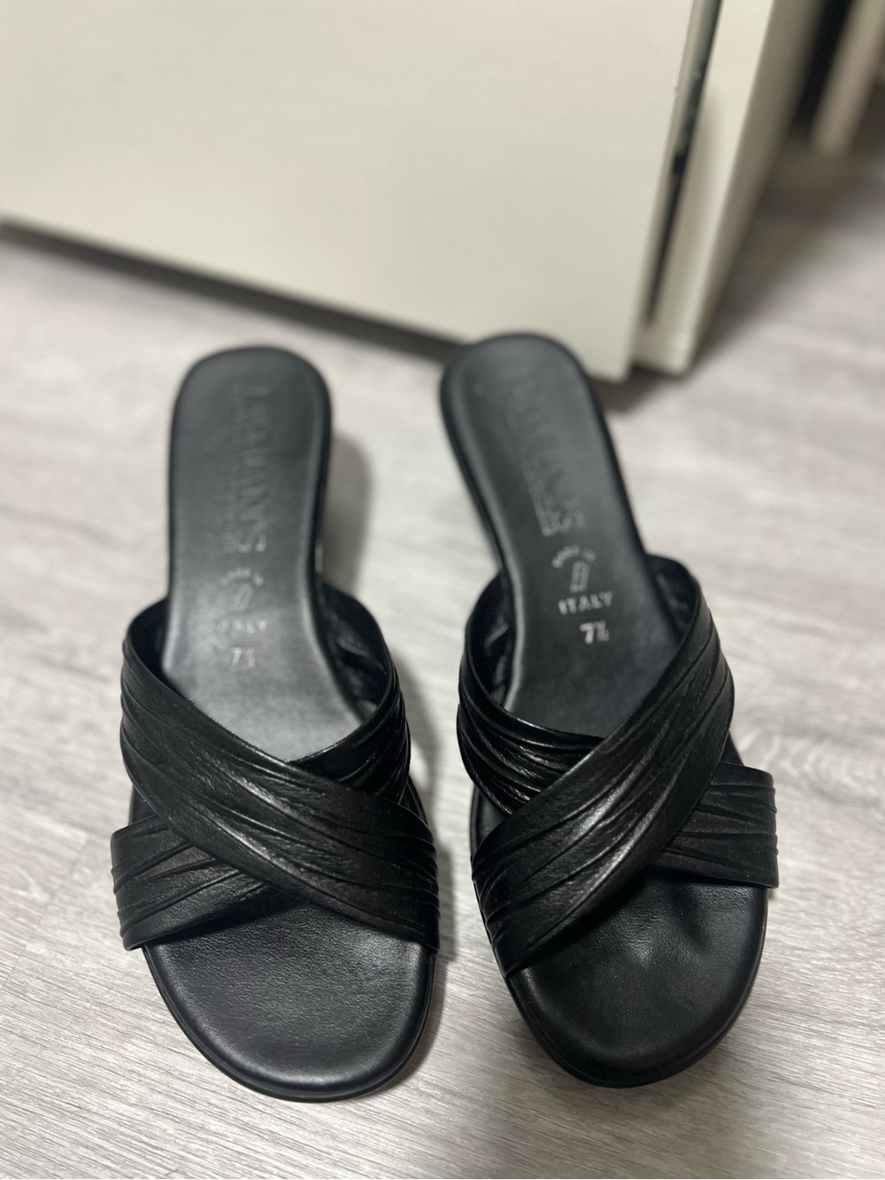 Italian Shoemakers Black Slide Sandals